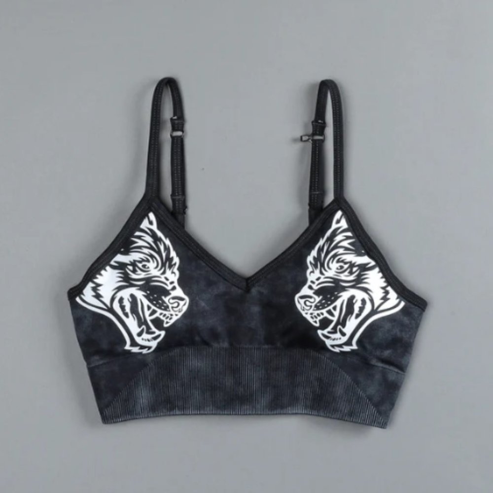 Darc Sport She Dual Seamless Everson Sports Bra in Black Mineral Wash